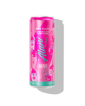 The front view of an Alani Nu Pink Slush Energy Drink can. The can has strawberry and pink slushie illustrations, along with a 0g sugar badge.
